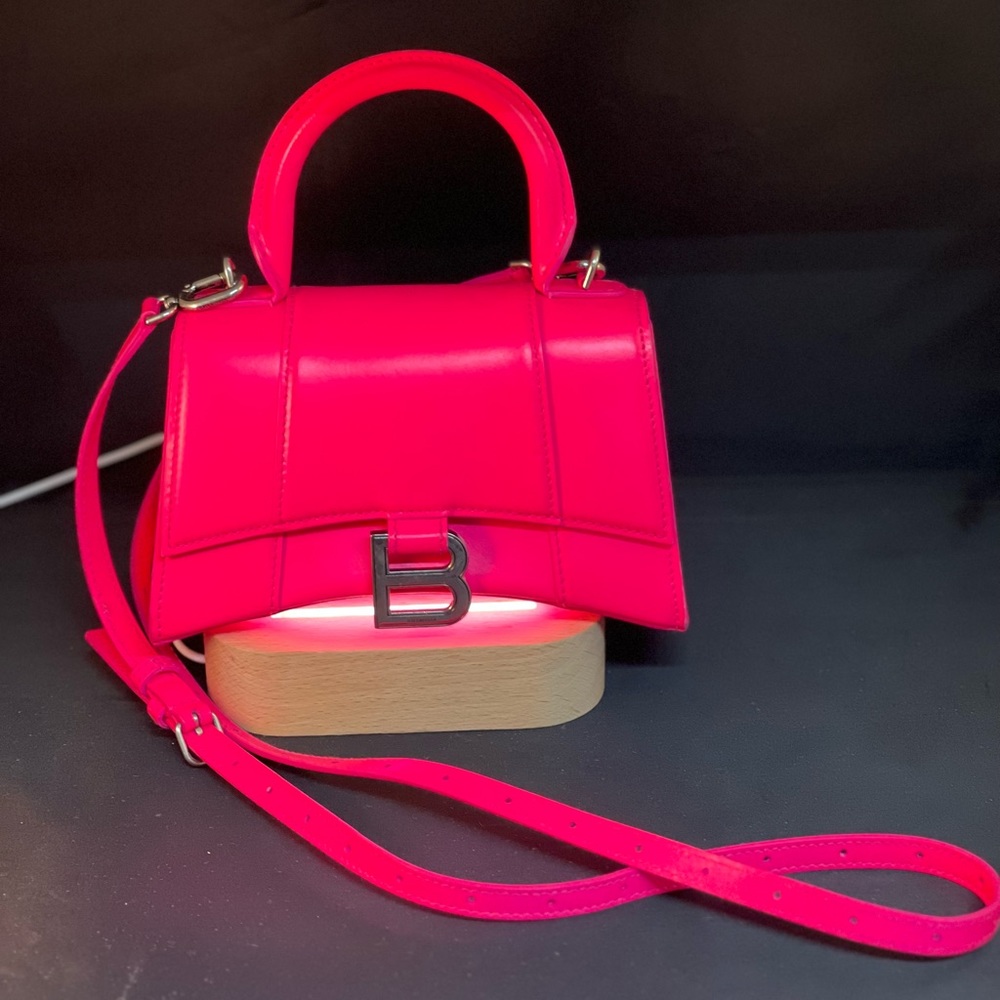 Balenciaga Hourglass Top Handle Bag Leather